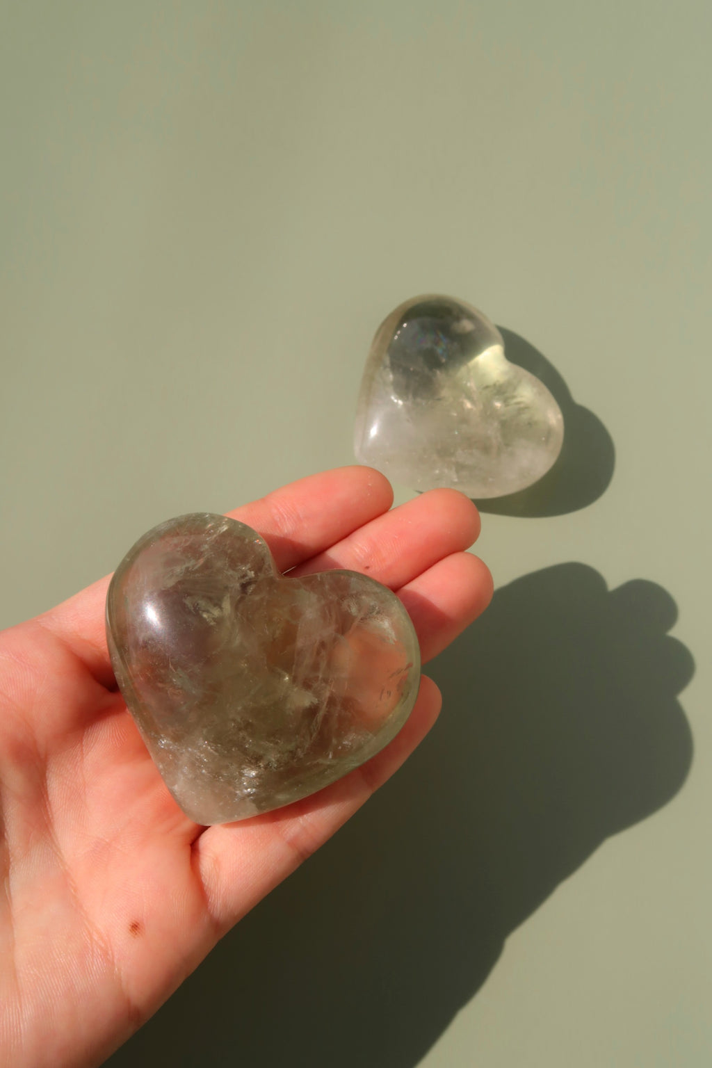 Prasiolite Hearts