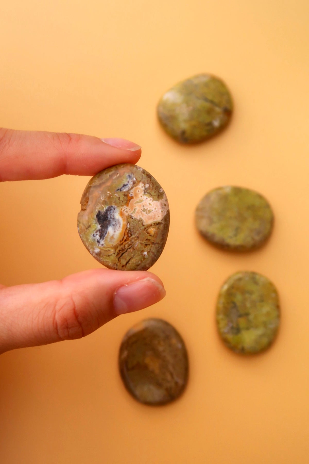 Green Opal Flat Stones