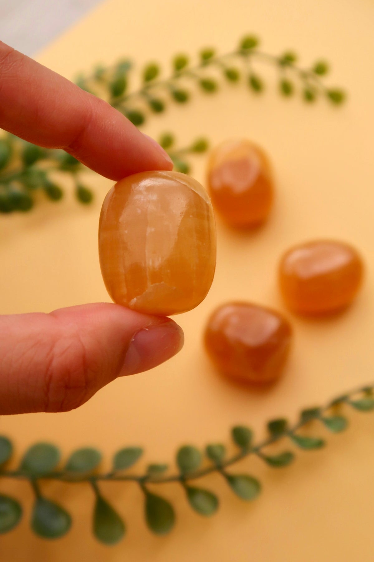 Honey Calcite Tumbles