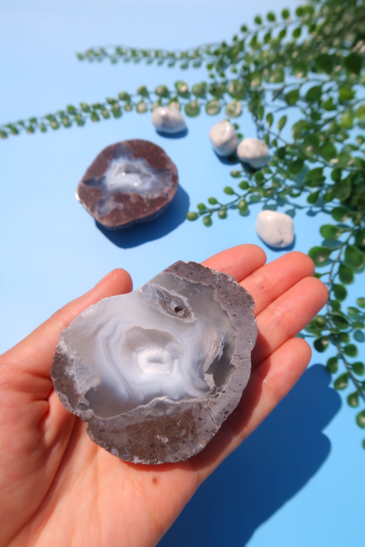 Druzy Mist Thunder Egg Specimen