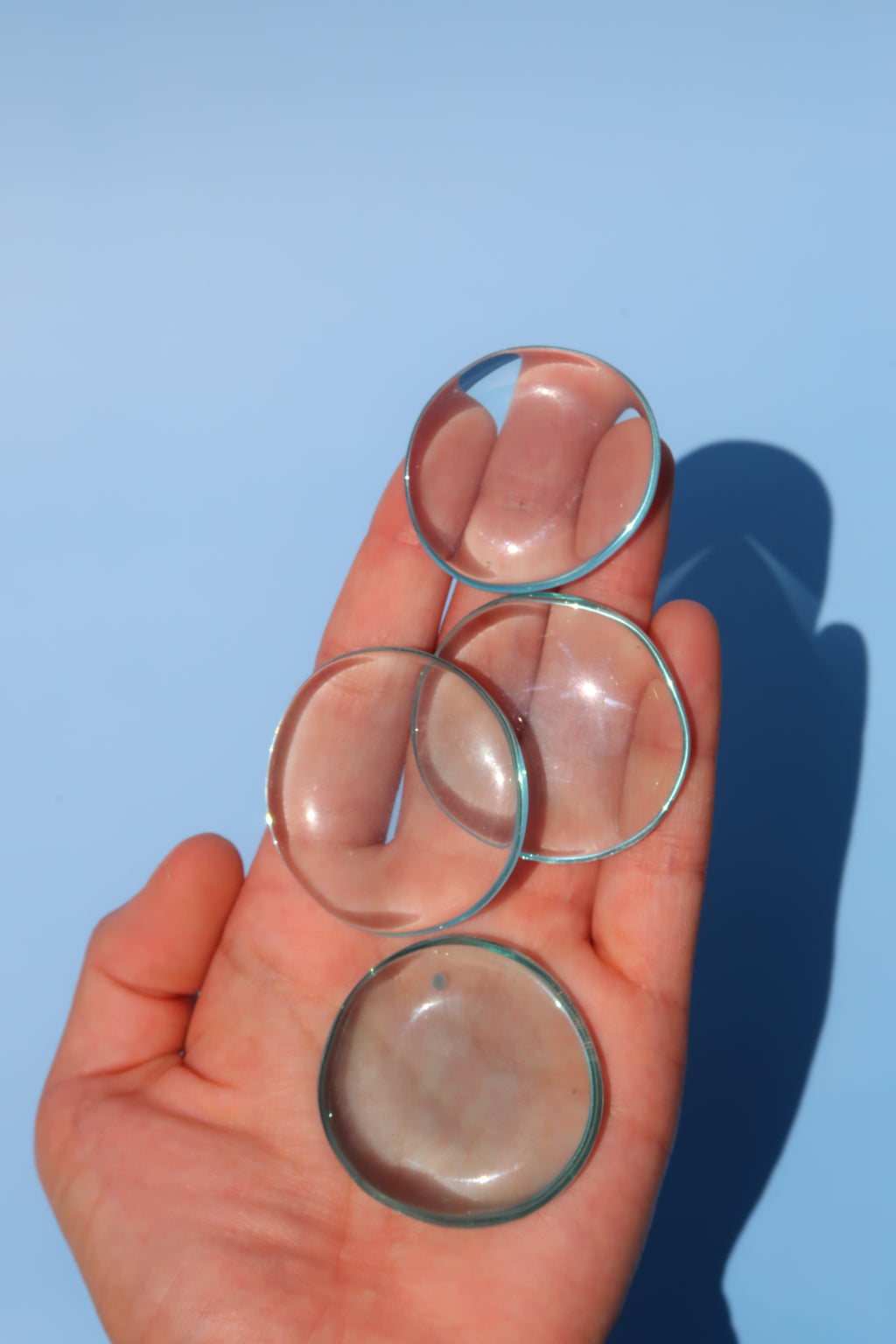 Aqua Obsidian Flat Stones