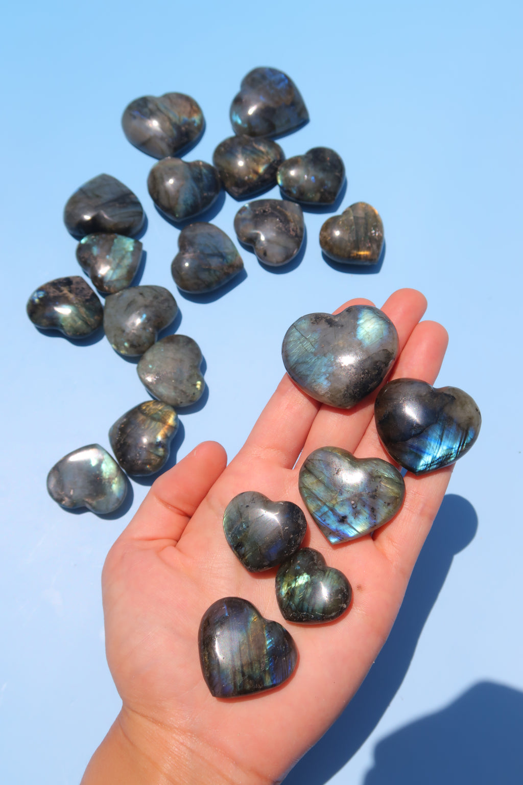 Labradorite Hearts