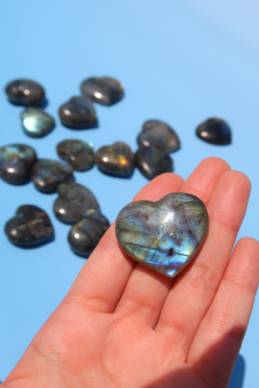 Labradorite Hearts