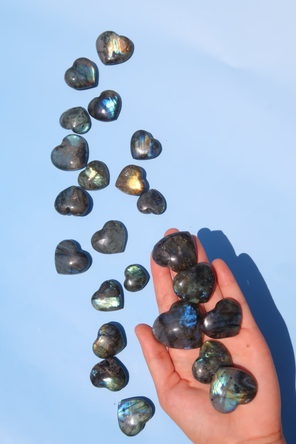 Labradorite Hearts