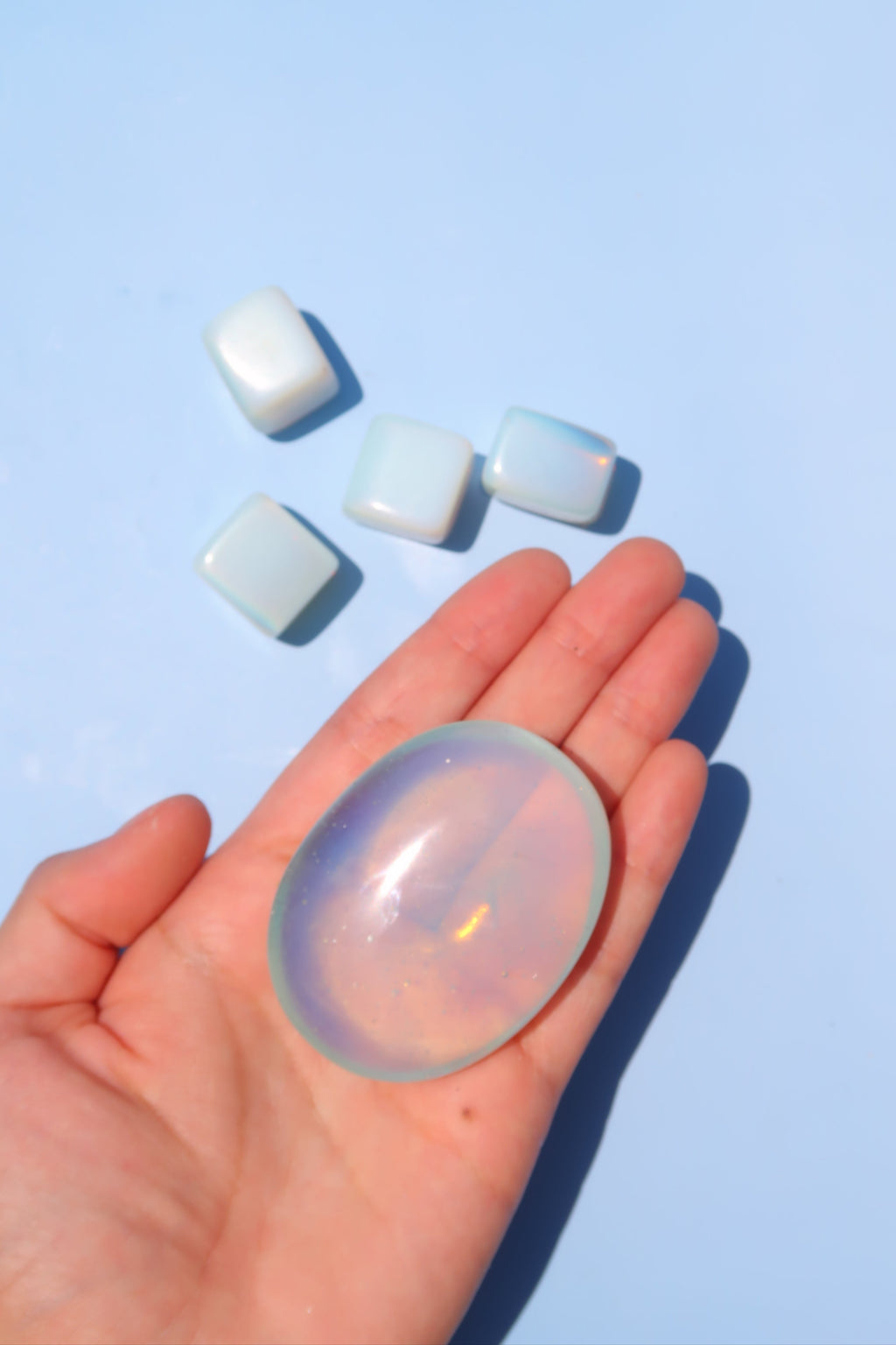 Opalite Palm Stones