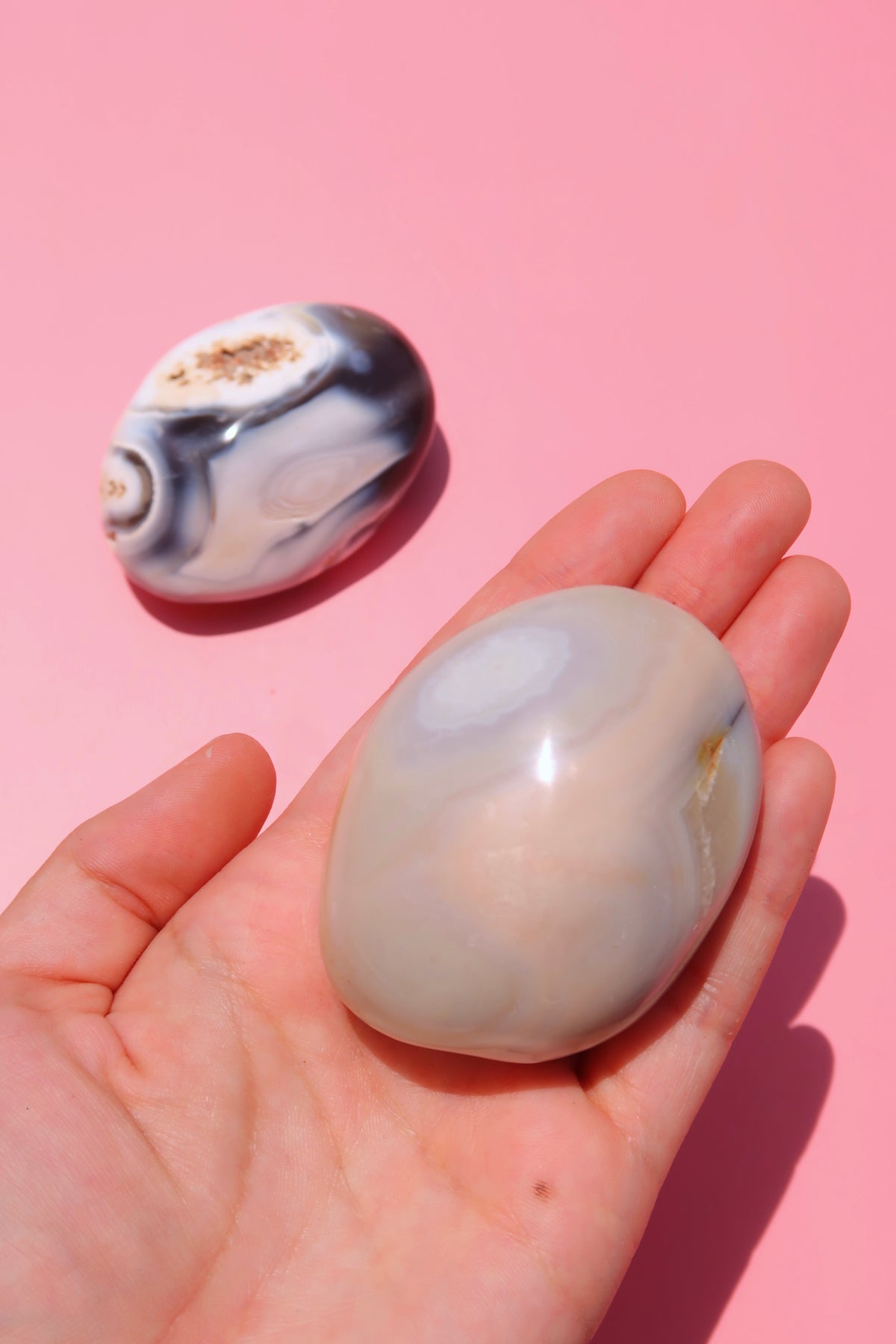 Orca Agate Palmstones
