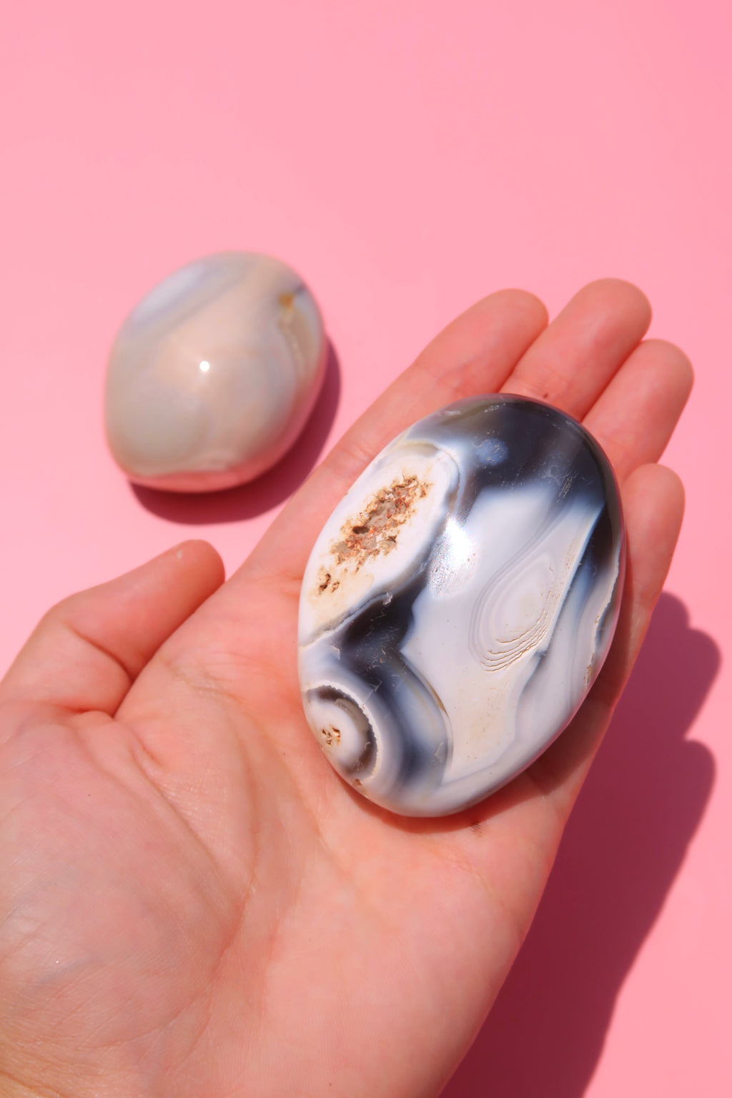 Orca Agate Palmstones