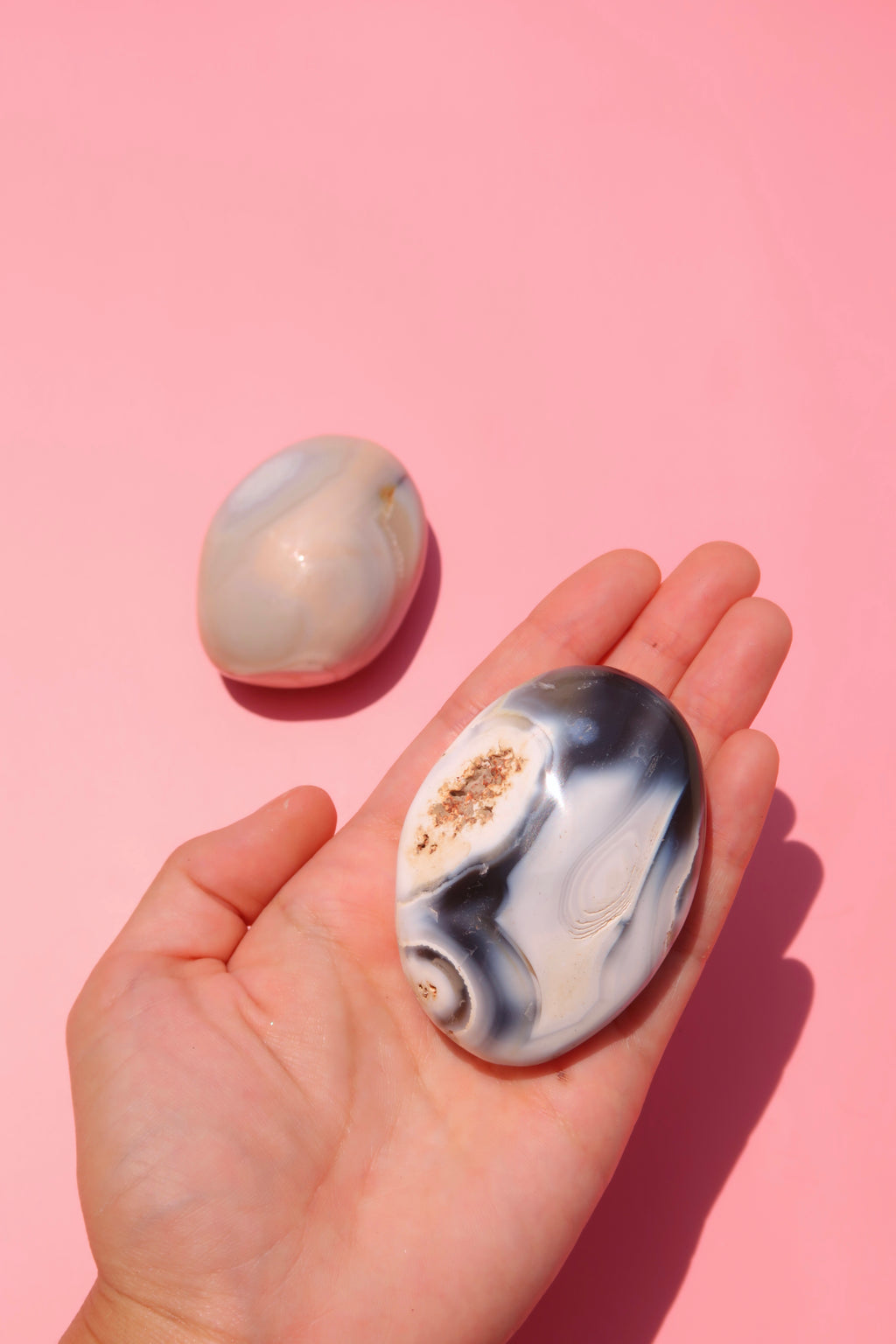 Orca Agate Palmstones
