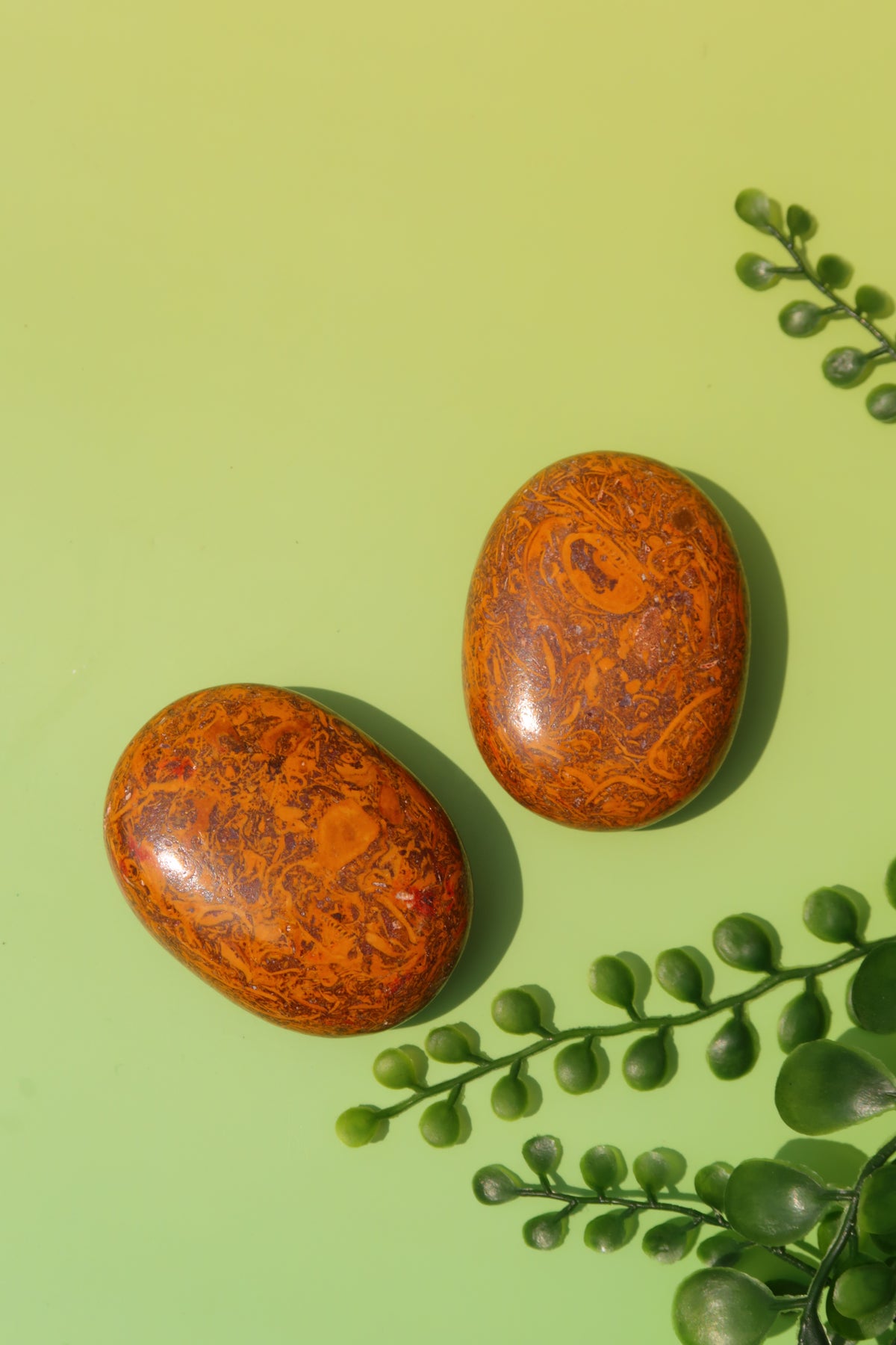 Scripture Jasper Palm Stones