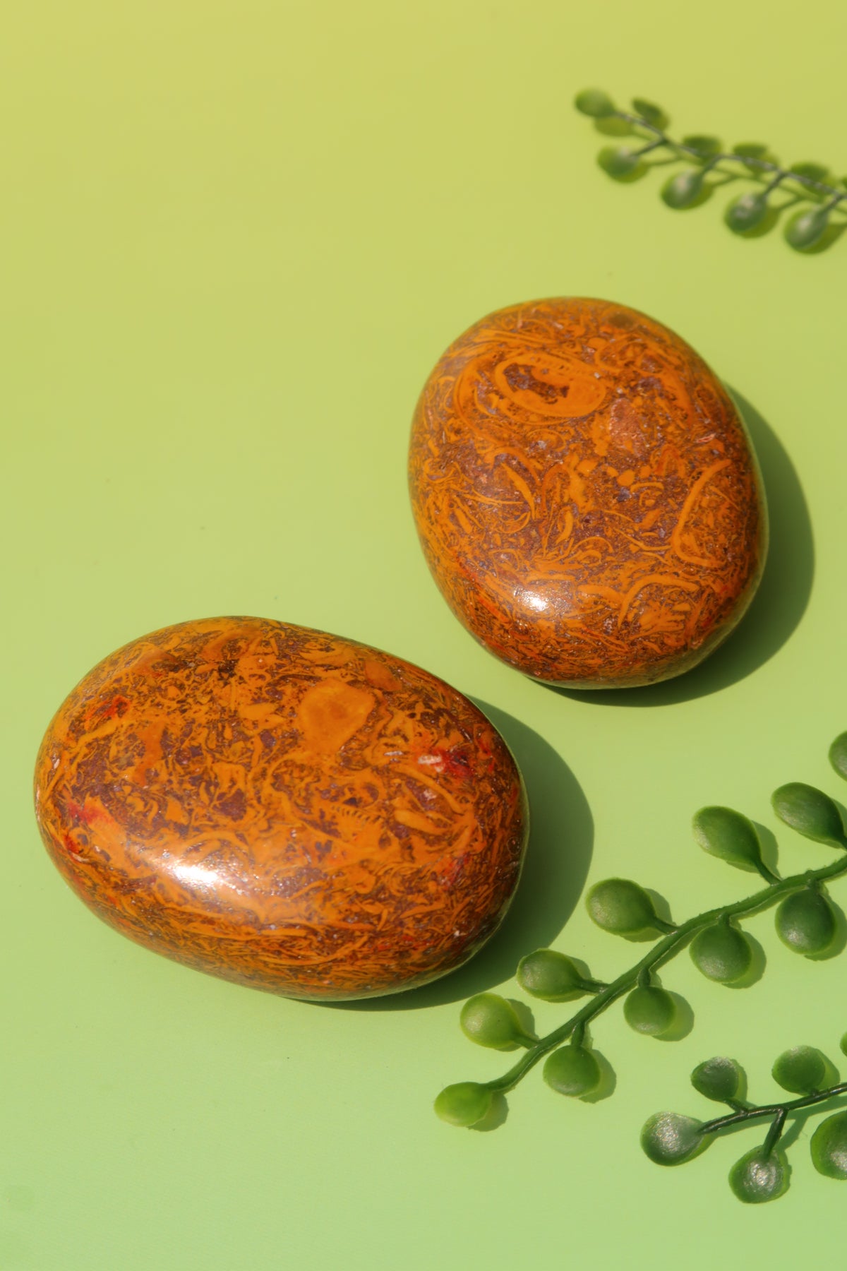 Scripture Jasper Palm Stones