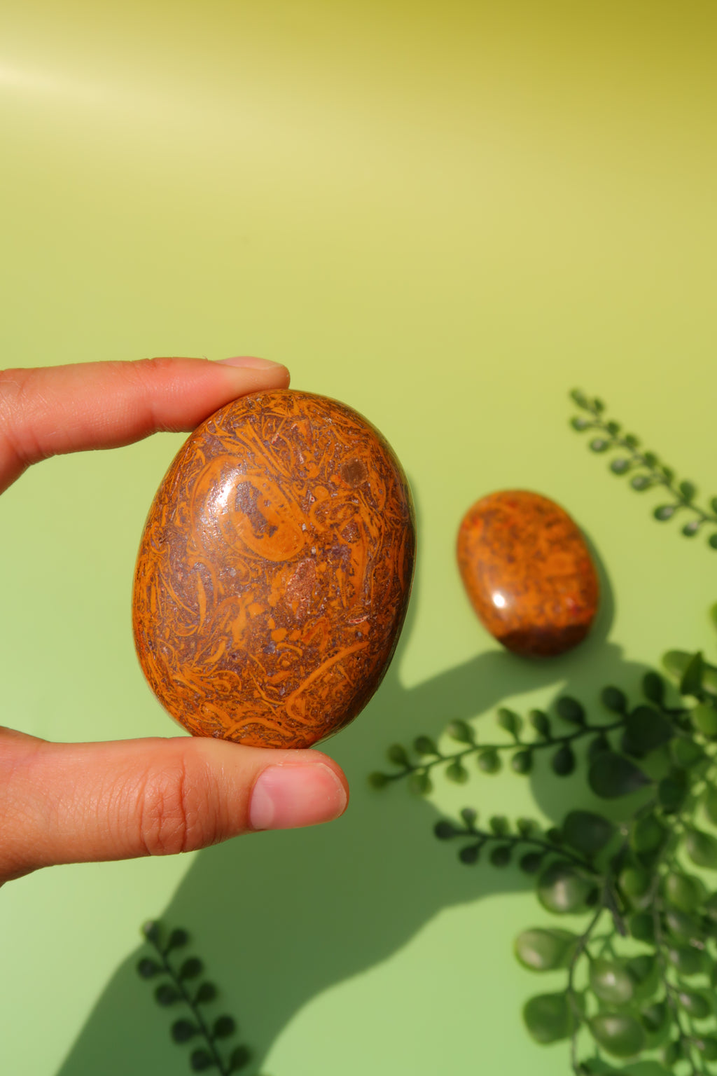 Scripture Jasper Palm Stones