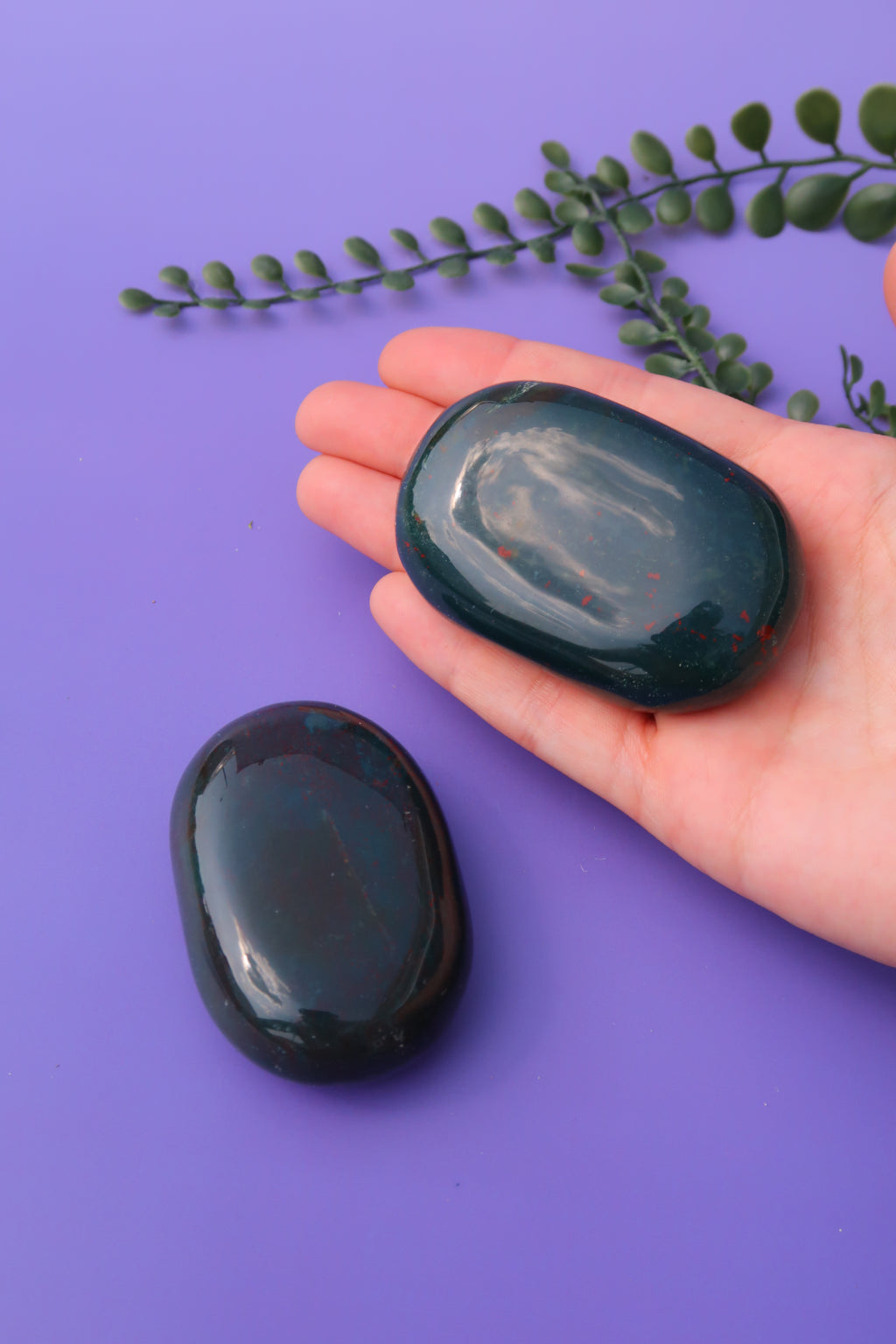 Bloodstone Palm Stones