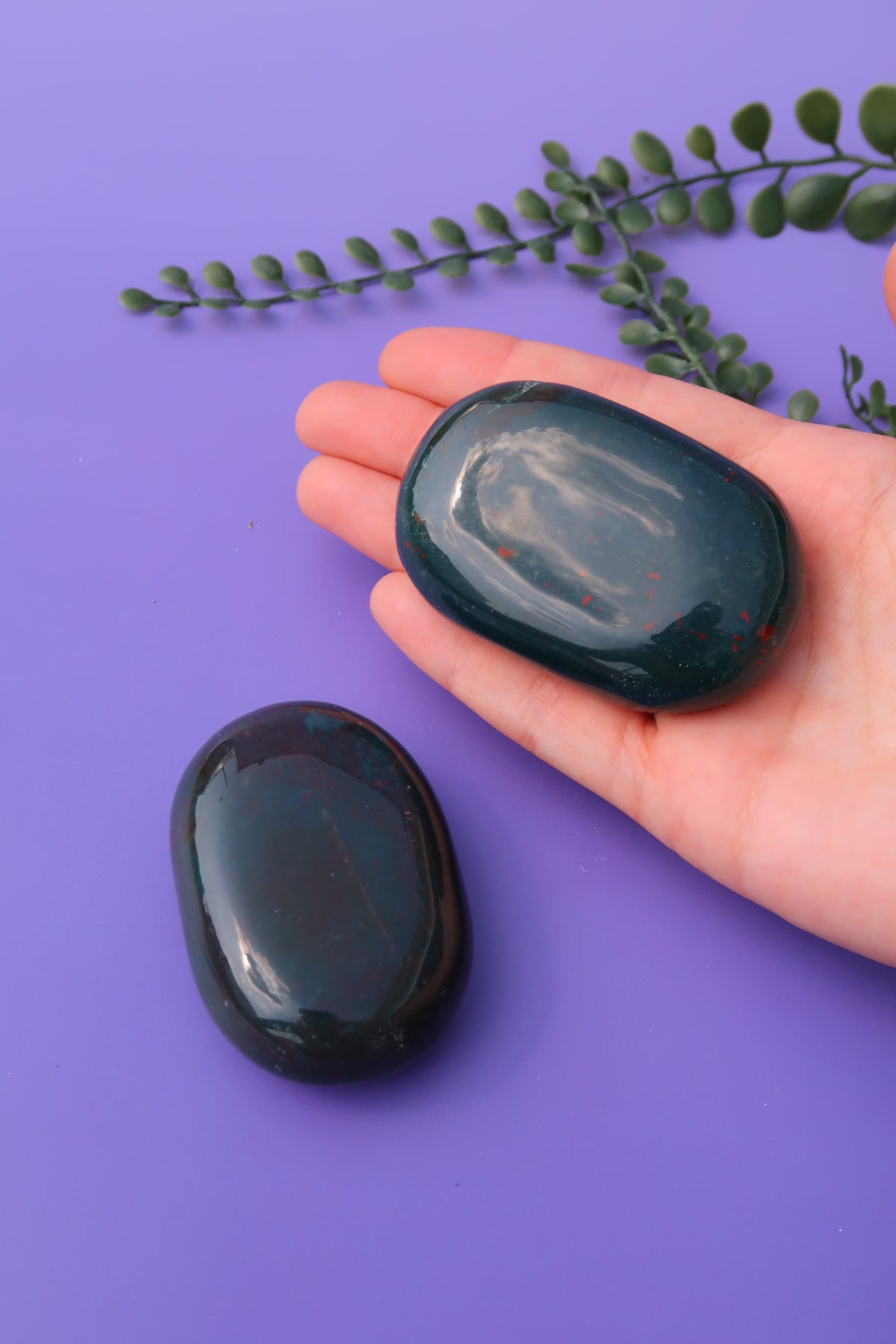 Bloodstone Palm Stones