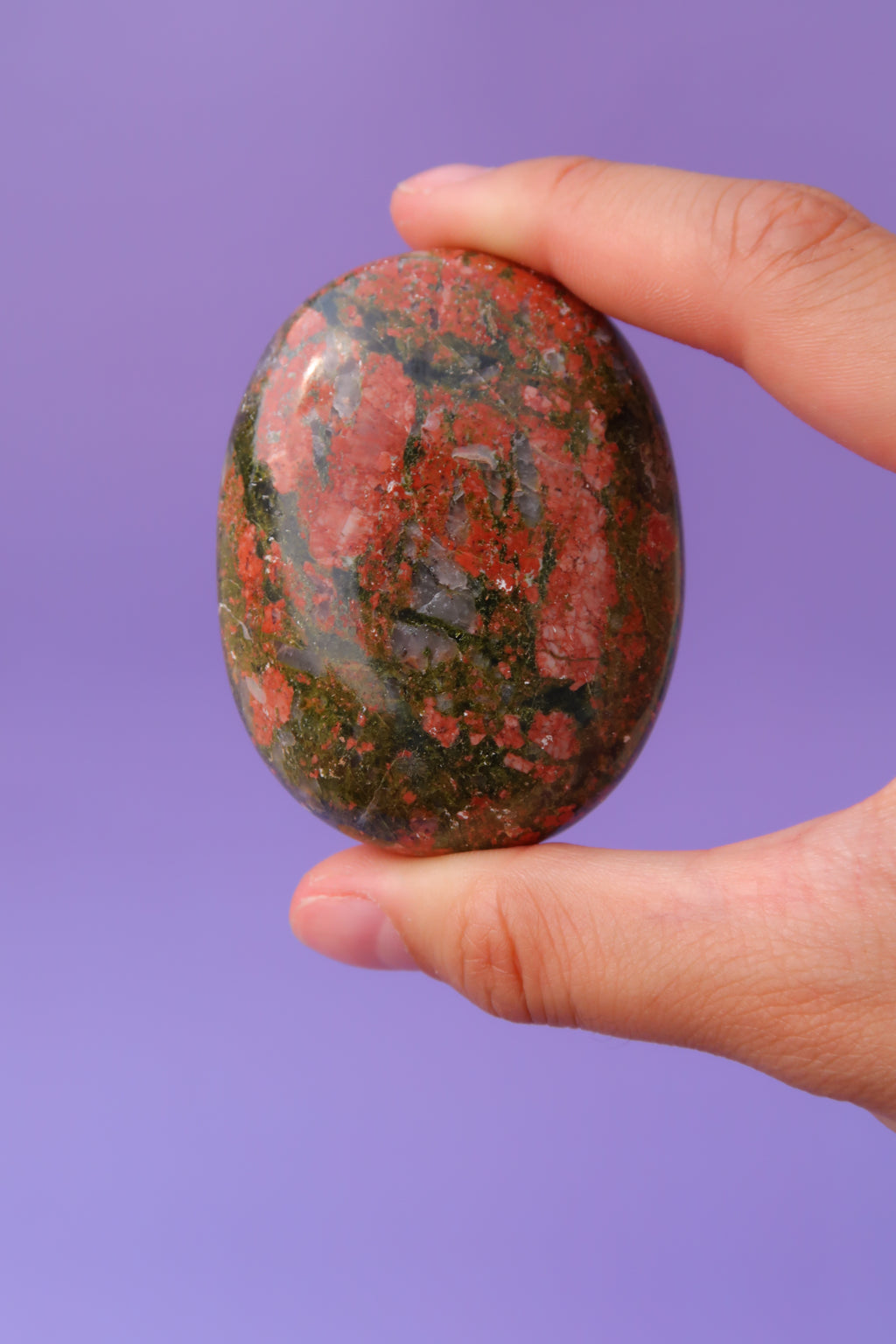 Unakite Palm Stones