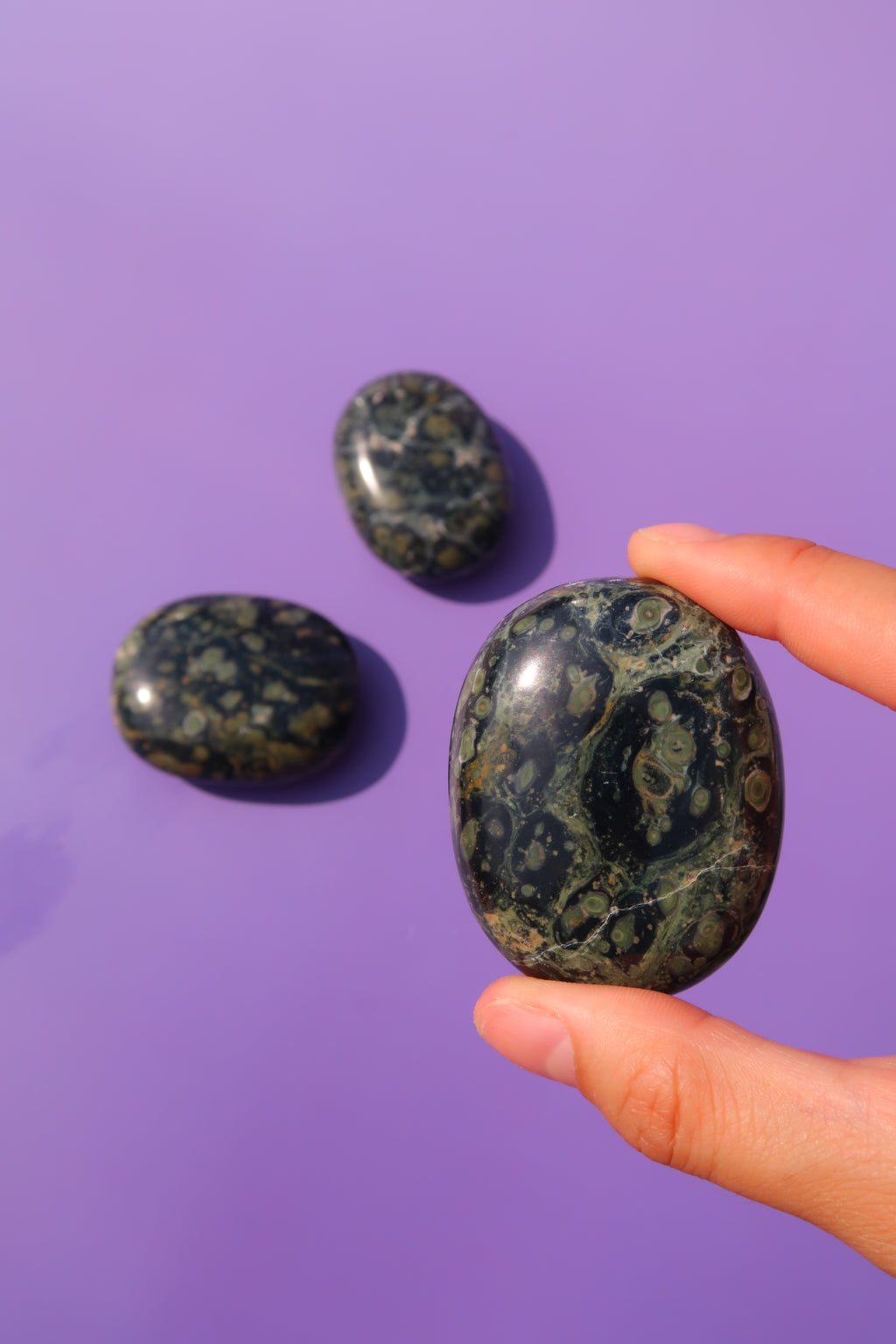 Kambaba Jasper Palm Stones