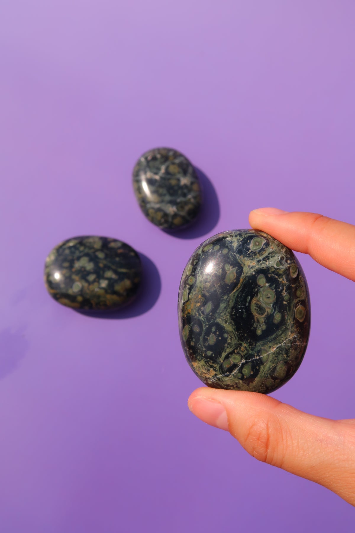 Kambaba Jasper Palm Stones