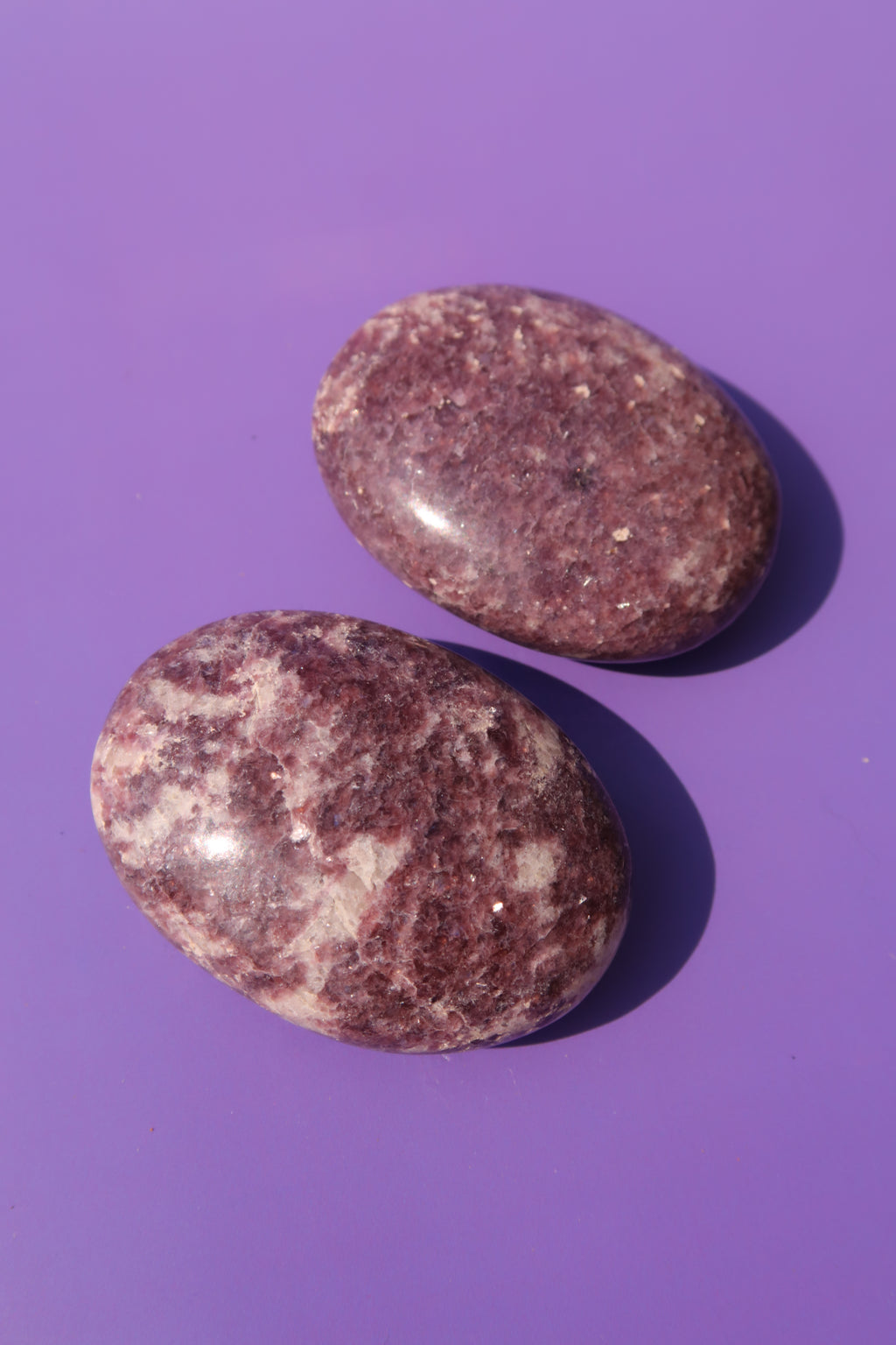 Lepidolite Palm Stones