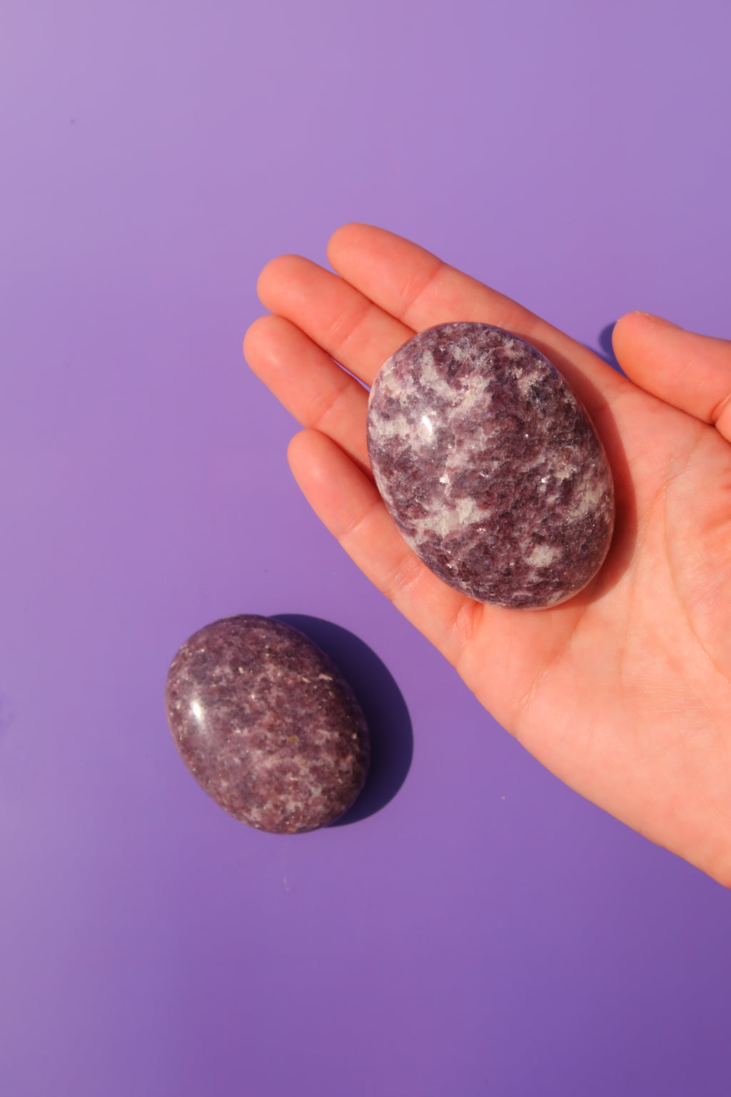 Lepidolite Palm Stones