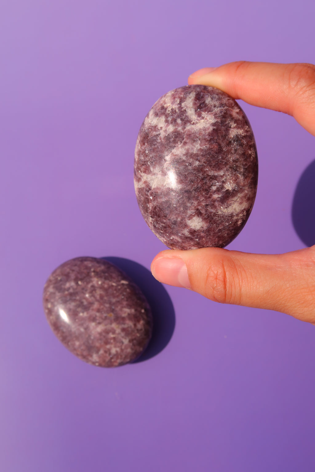 Lepidolite Palm Stones