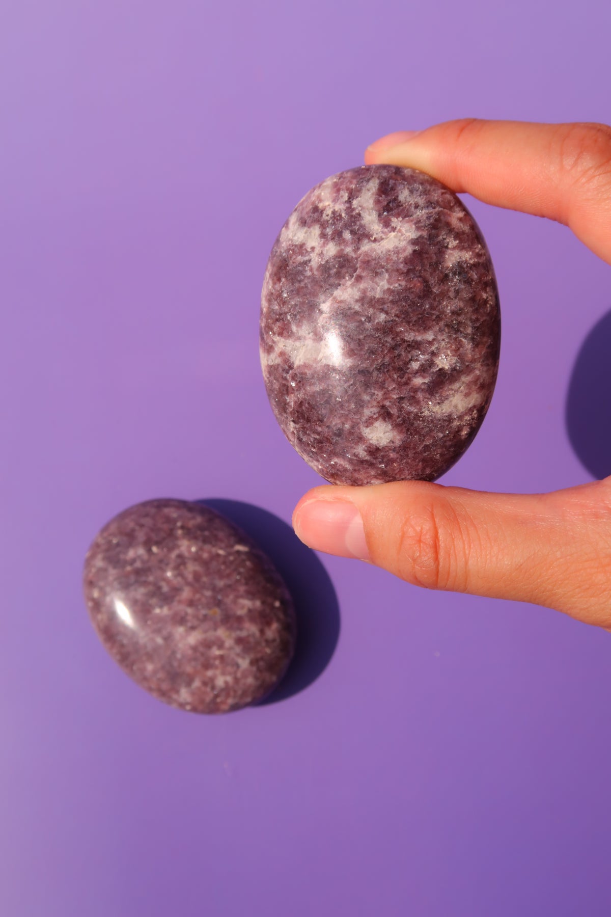 Lepidolite Palm Stones