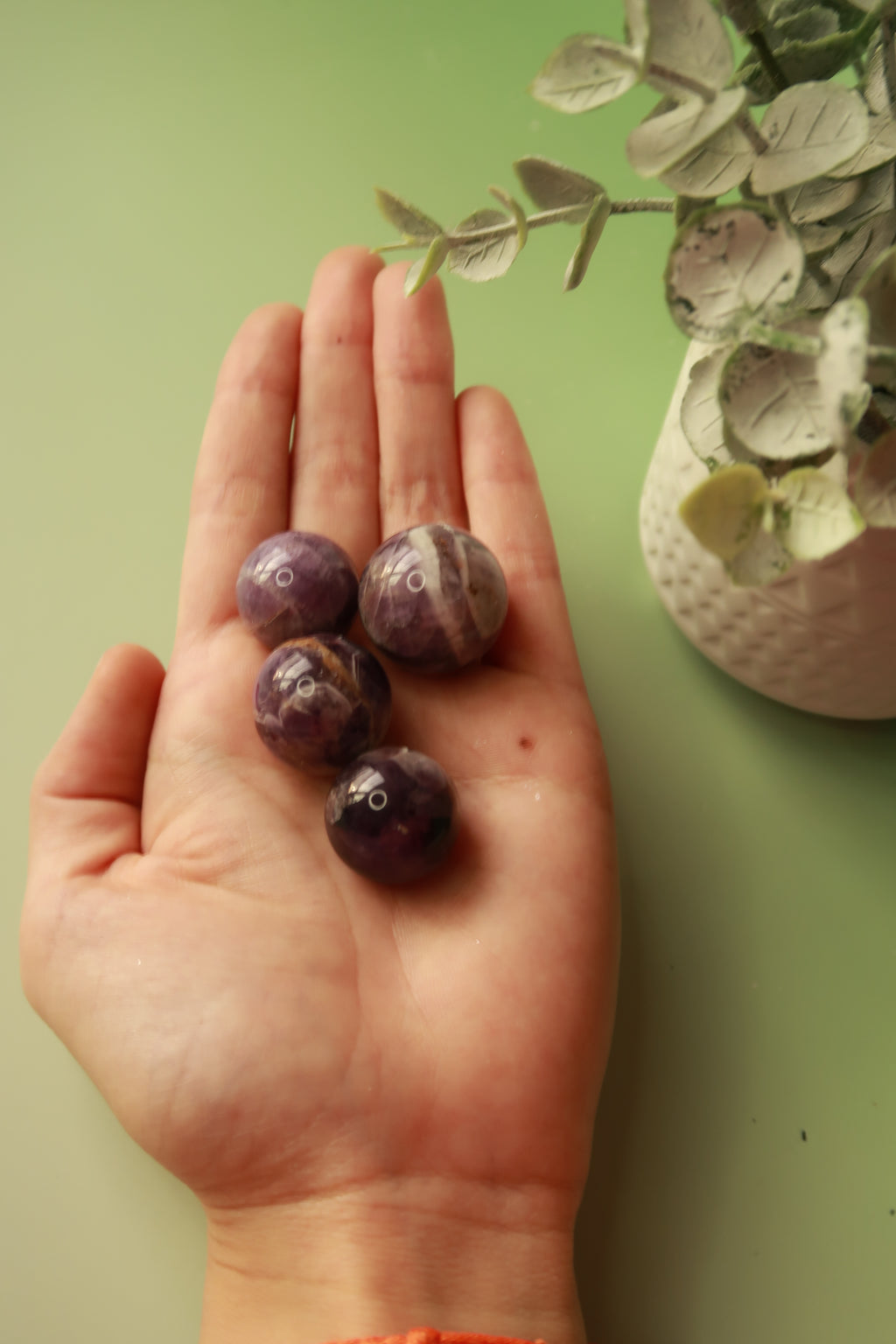 Mini Chevron Amethyst Spheres