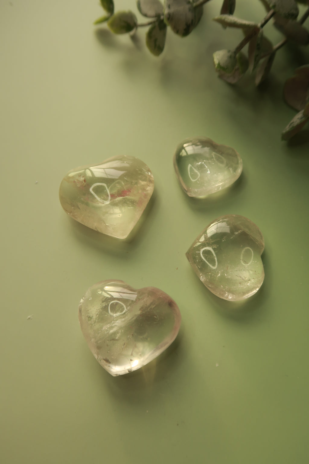 Clear Quartz Hearts
