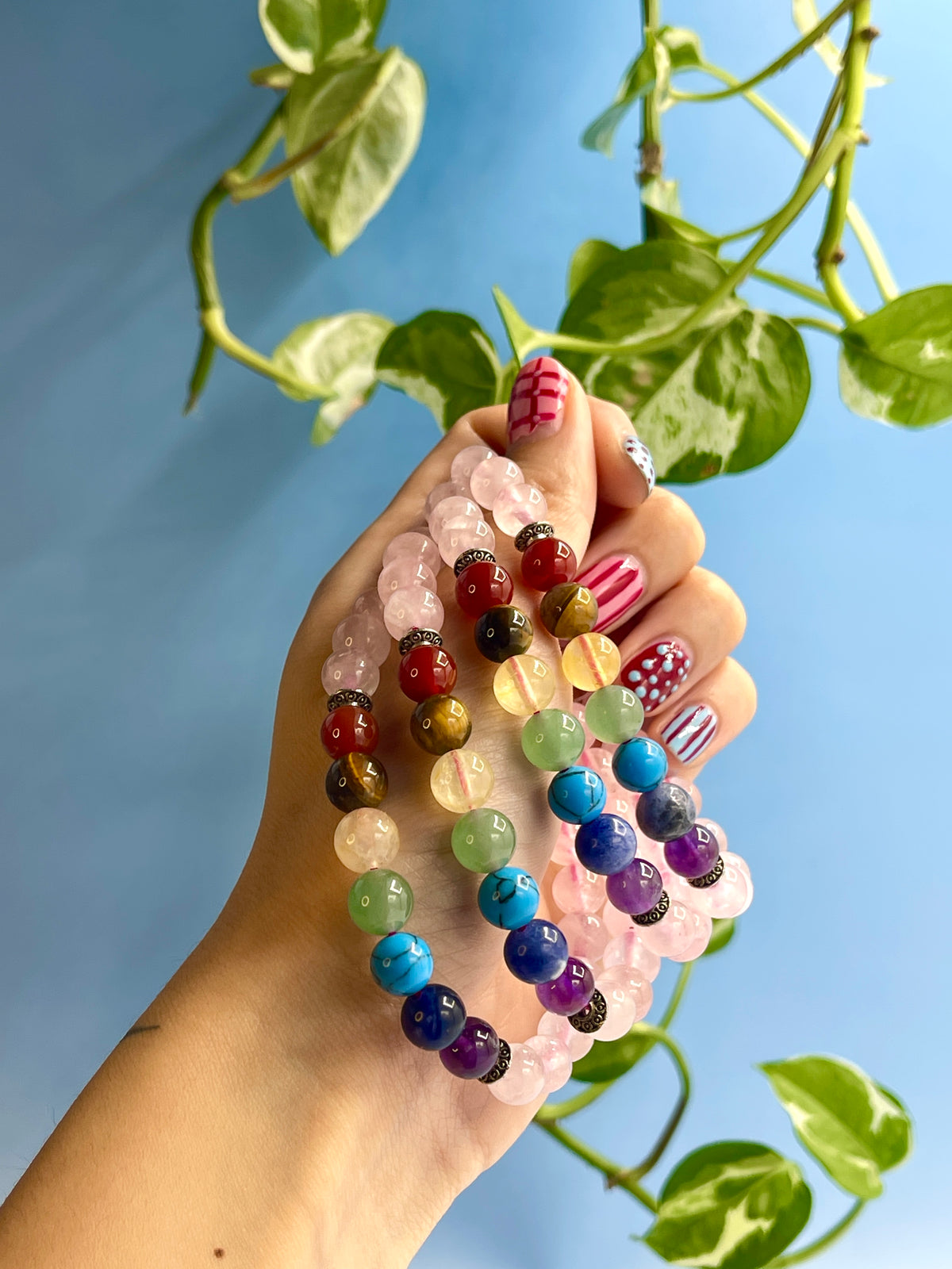 Rose Quartz Chakra Bracelet