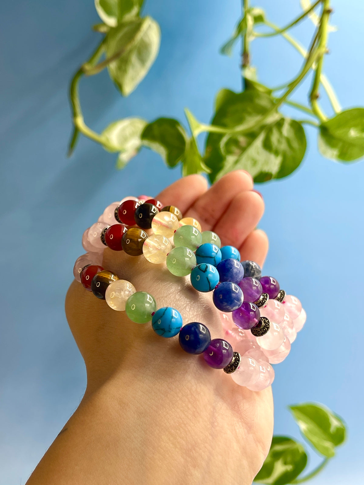 Rose Quartz Chakra Bracelet