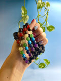 Lava Stone Chakra Bracelet