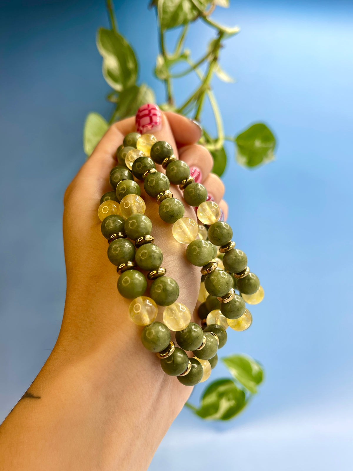 Jade & Citrine Bracelet