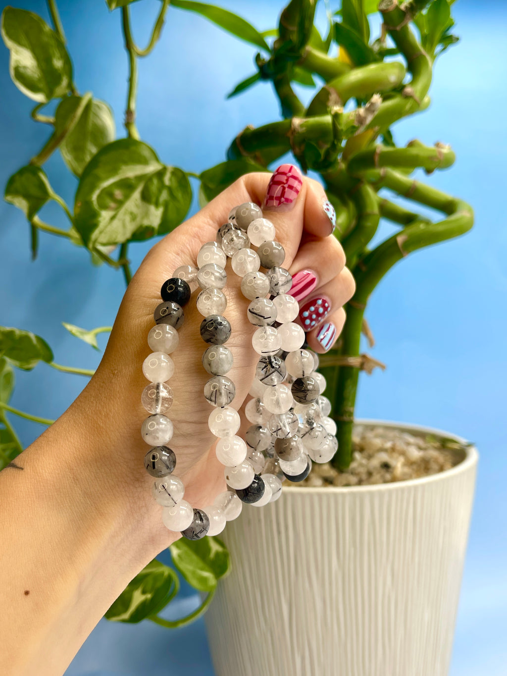 Black Tourmalated Quartz Bracelet