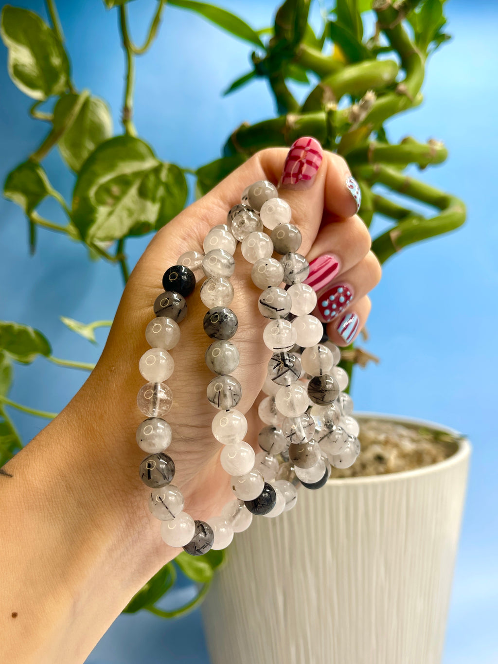 Black Tourmalated Quartz Bracelet