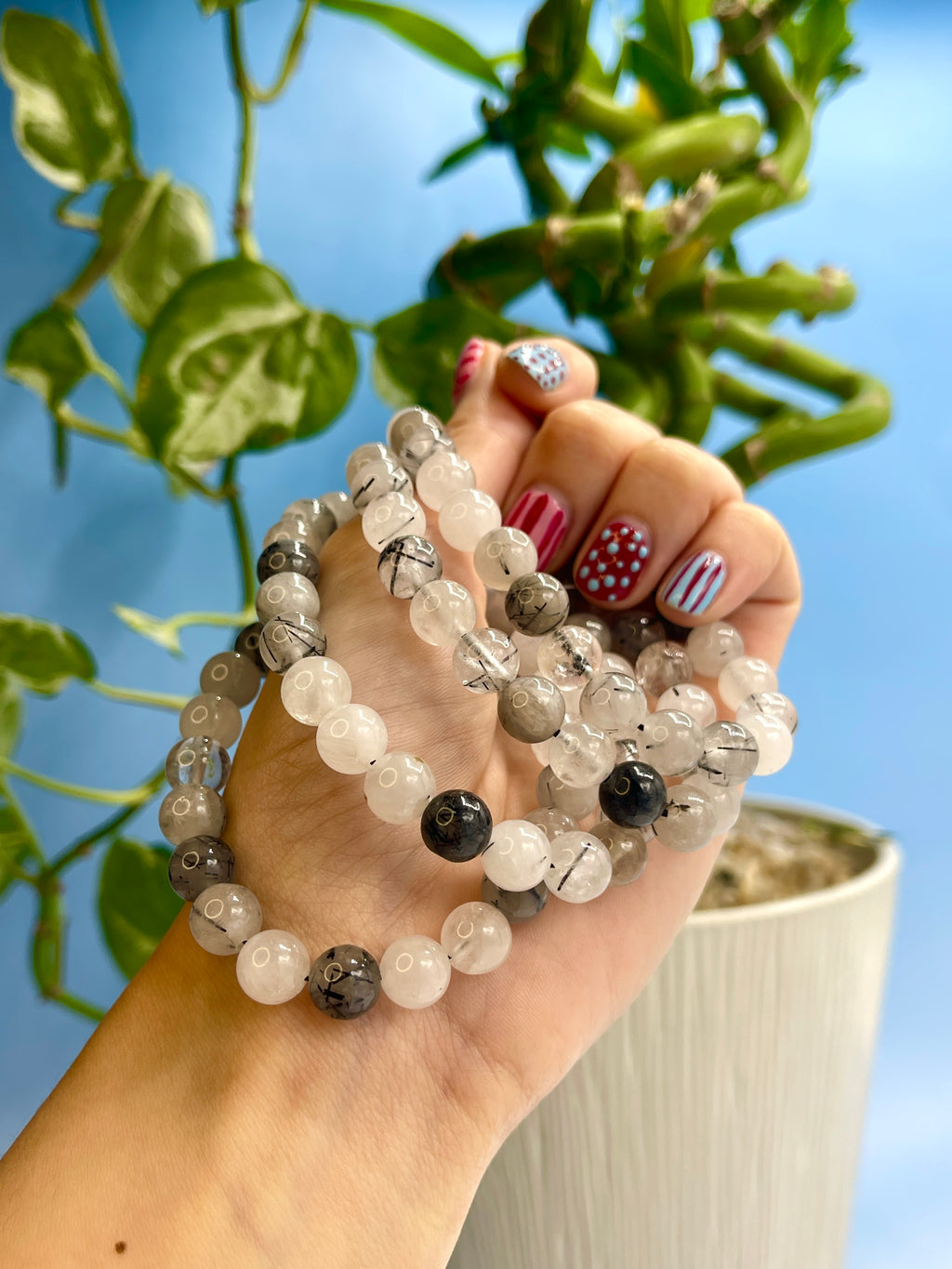 Black Tourmalated Quartz Bracelet