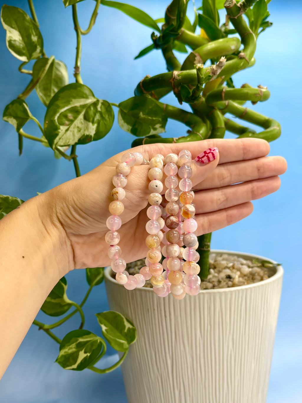 Flower Blossom Agate Bracelet