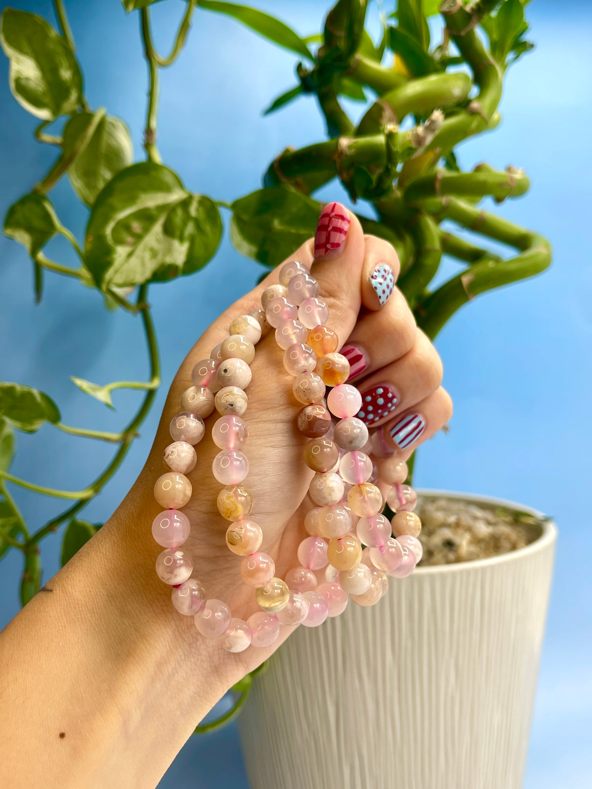 Flower Blossom Agate Bracelet