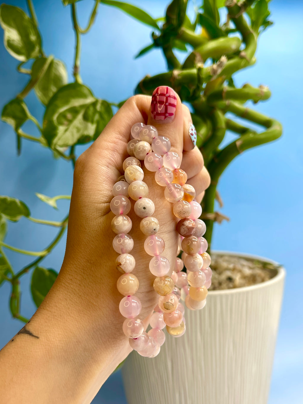 Flower Blossom Agate Bracelet