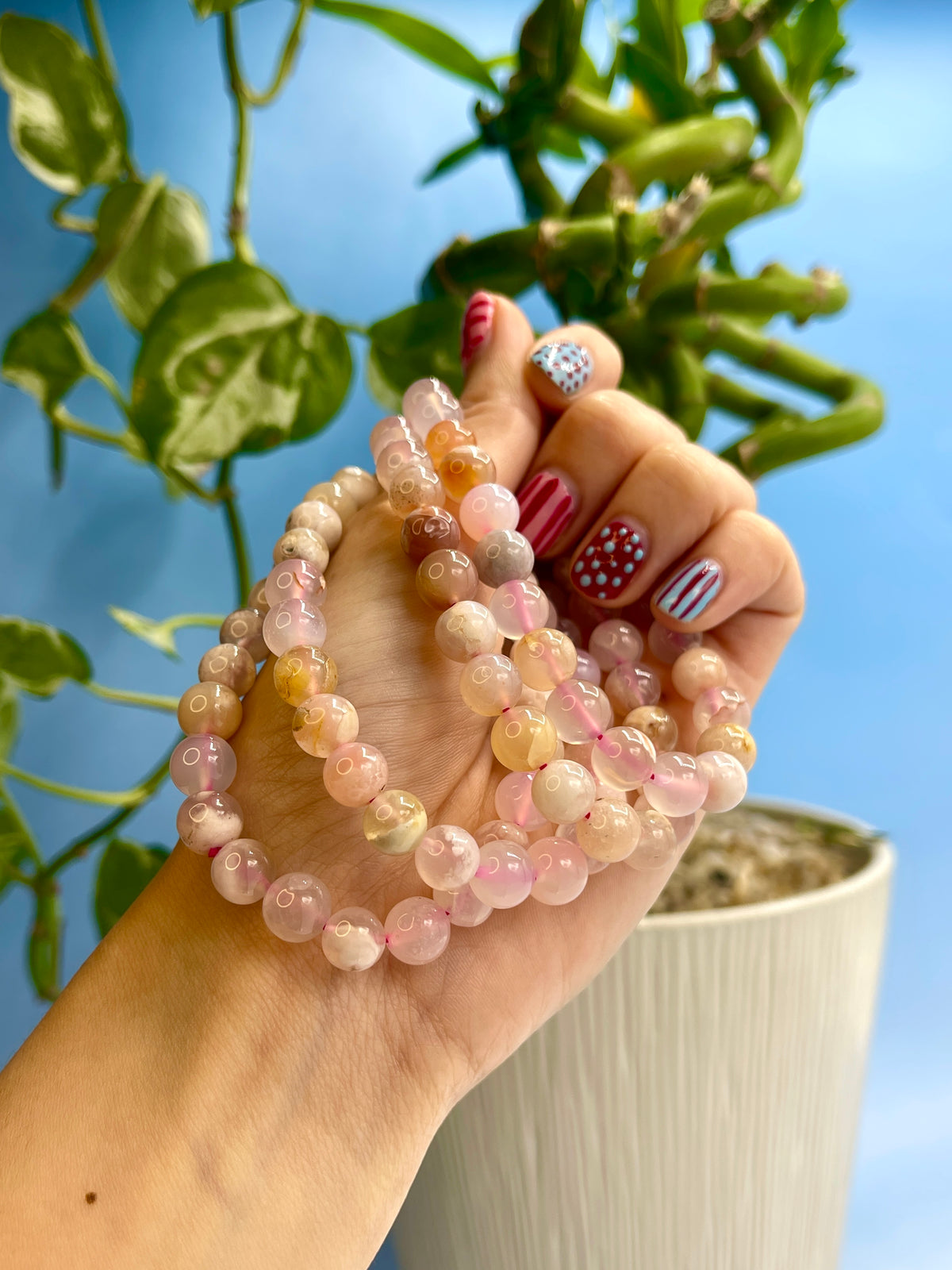 Flower Blossom Agate Bracelet