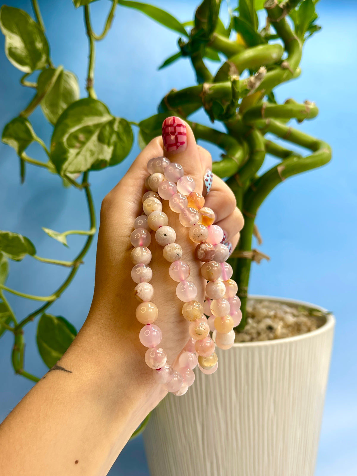 Flower Blossom Agate Bracelet