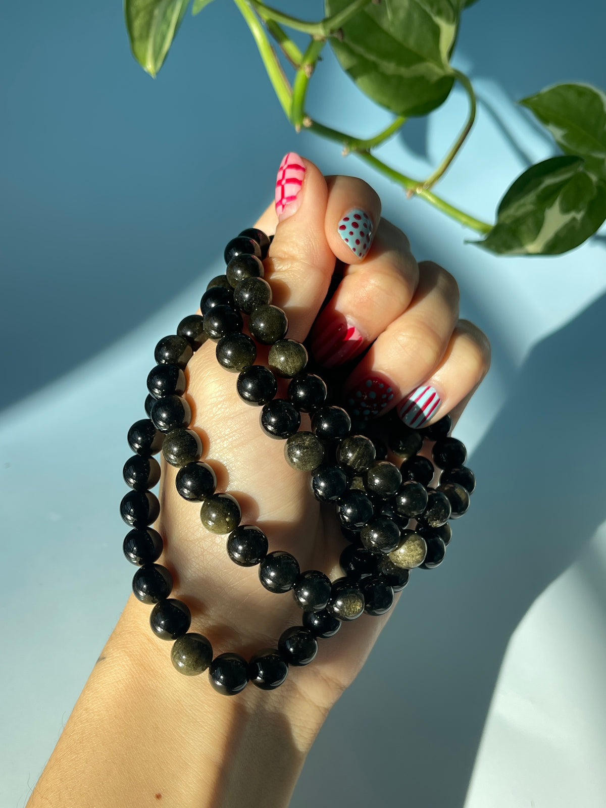 Gold Sheen Obsidian Bracelet
