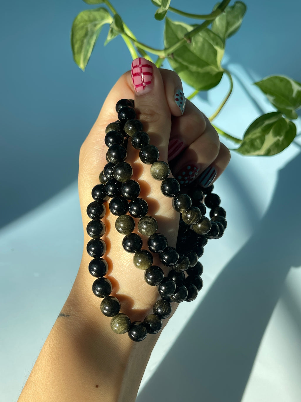 Gold Sheen Obsidian Bracelet