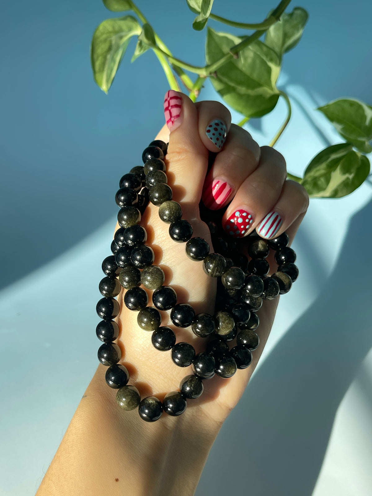 Gold Sheen Obsidian Bracelet
