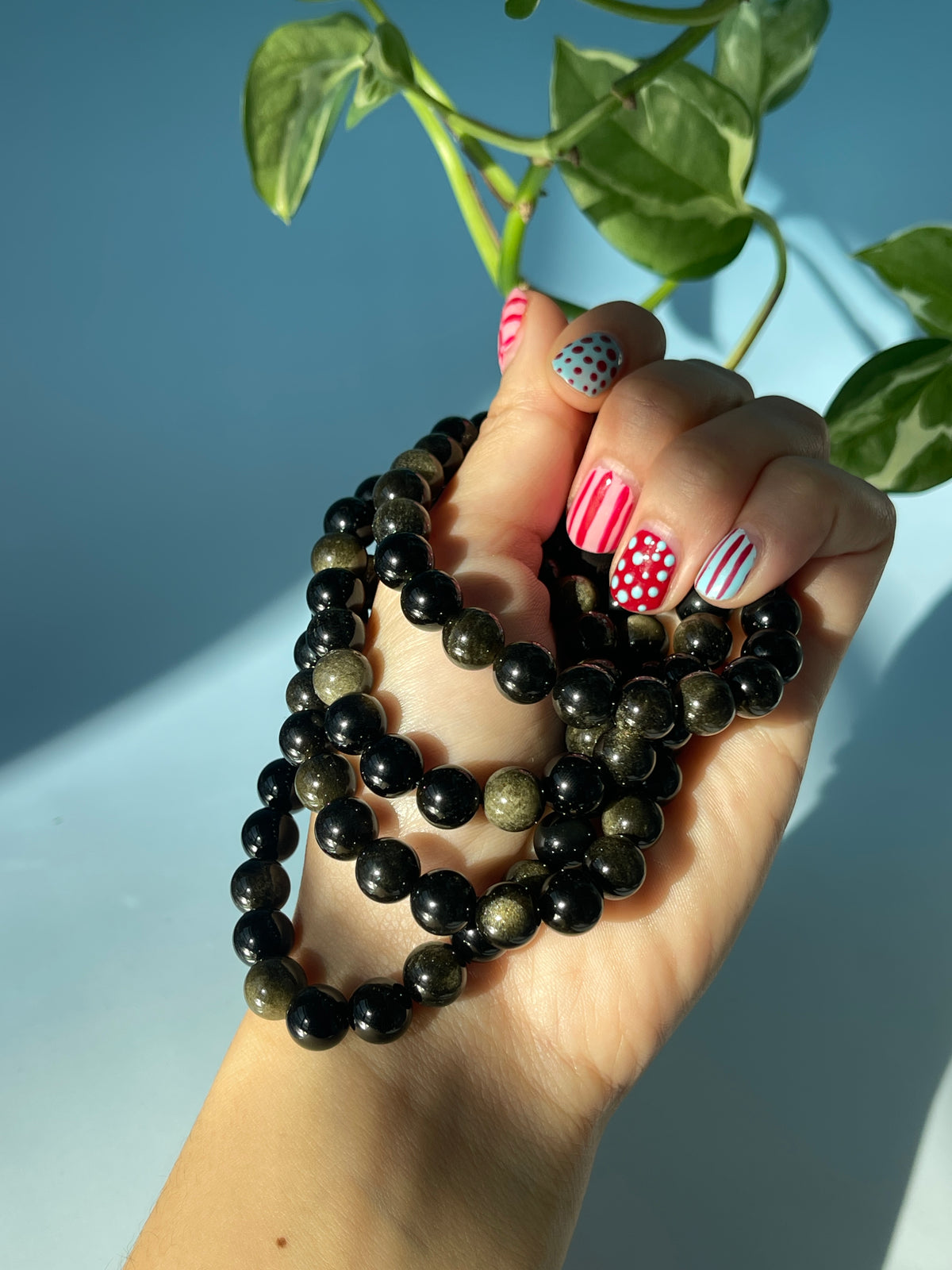 Gold Sheen Obsidian Bracelet