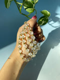 Clear Quartz & Gold Plated Bead Bracelet