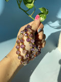 Super 7 & Gold Plated Bead Bracelet