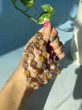 Amethyst & Citrine Gold Plated Bead Bracelet
