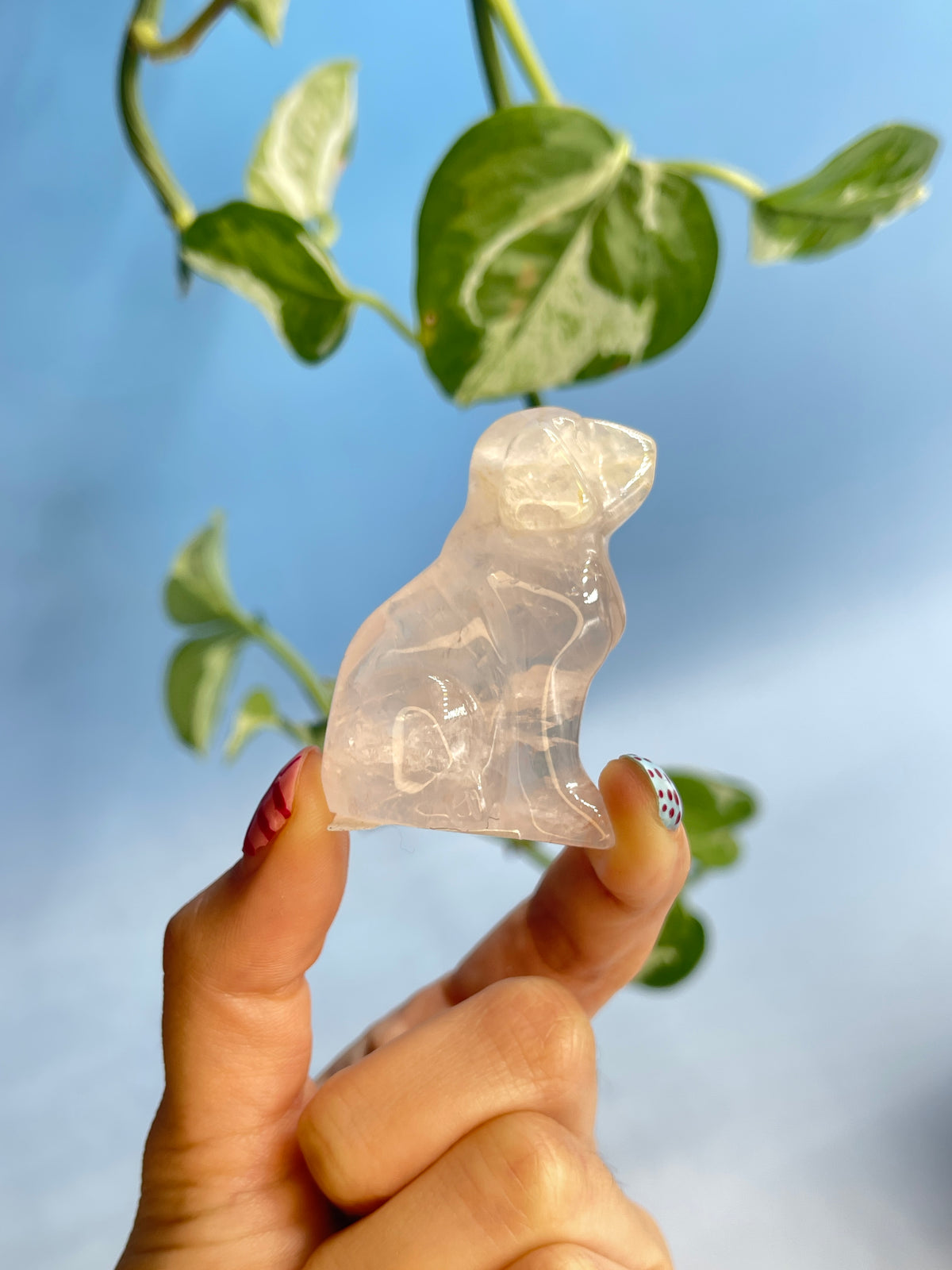 Crystal Dog Carvings