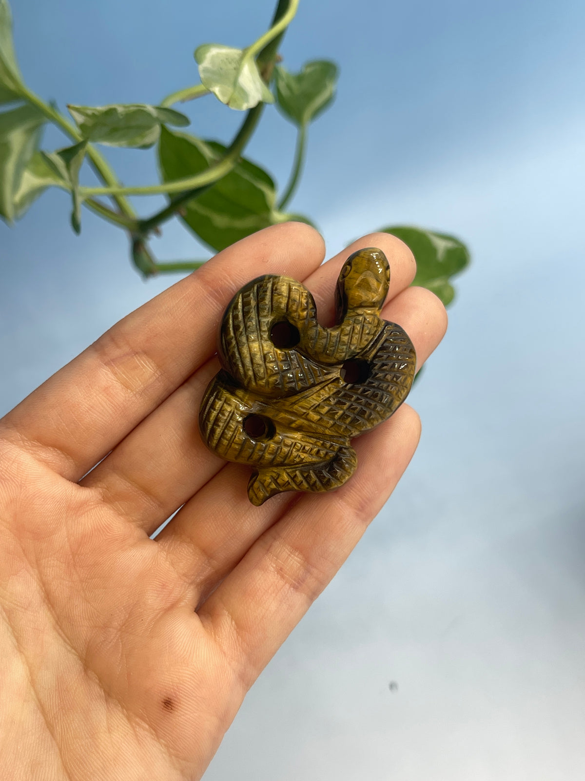 Carved Crystal Snake