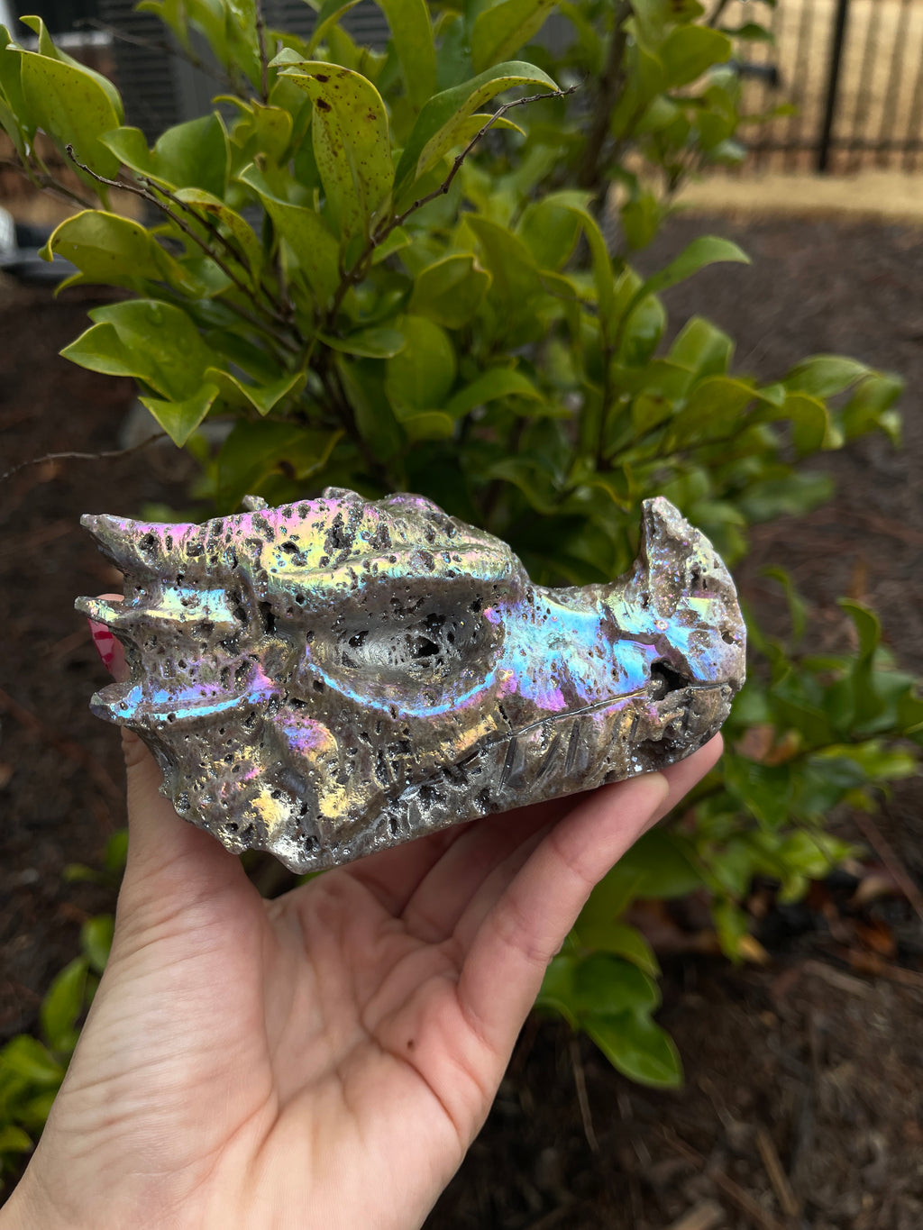 Sphalerite Dragon Head Carving