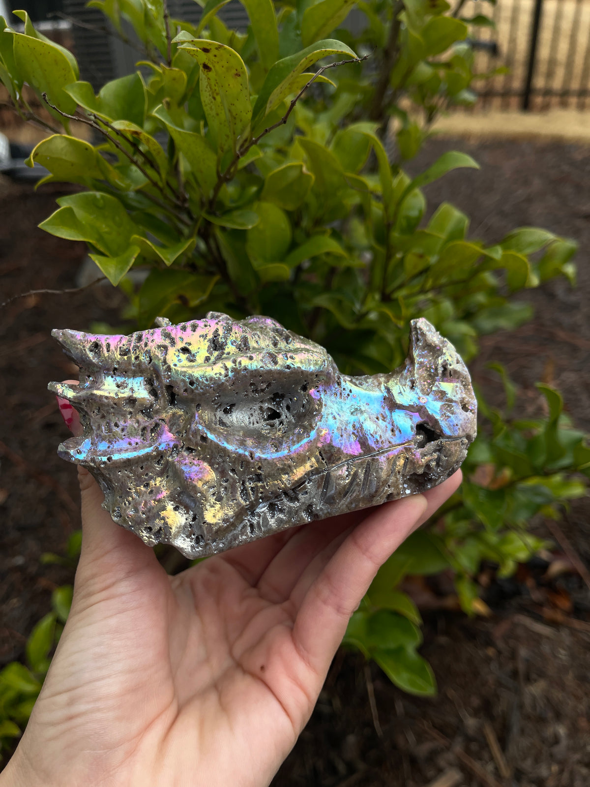 Sphalerite Dragon Head Carving