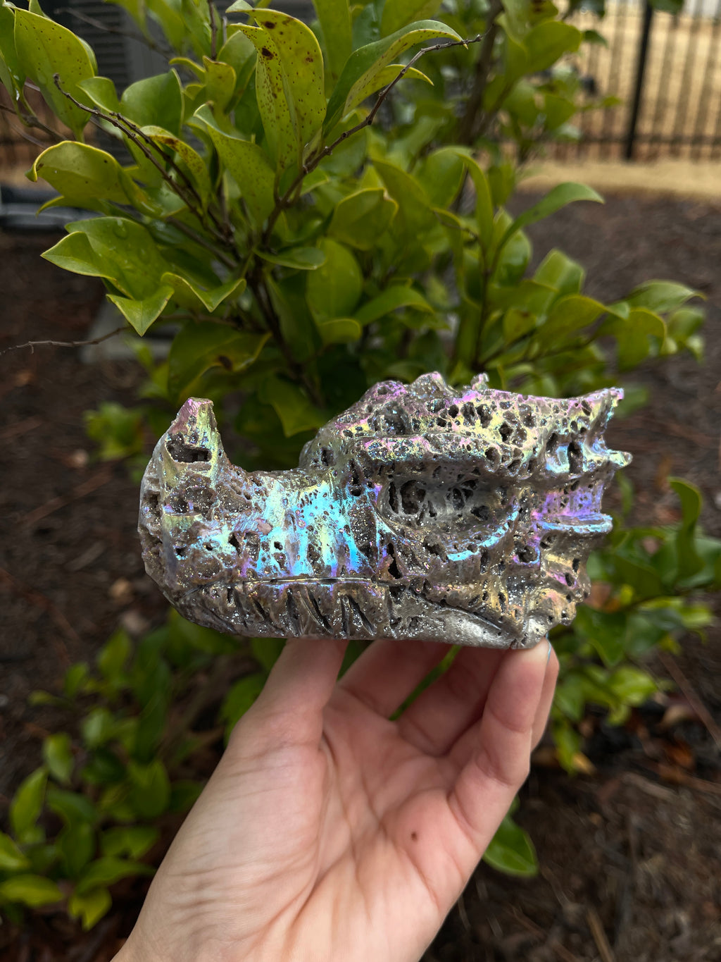Sphalerite Dragon Head Carving